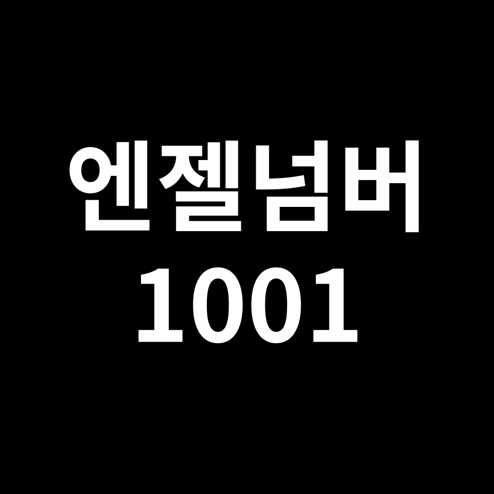 엔젤넘버 1001