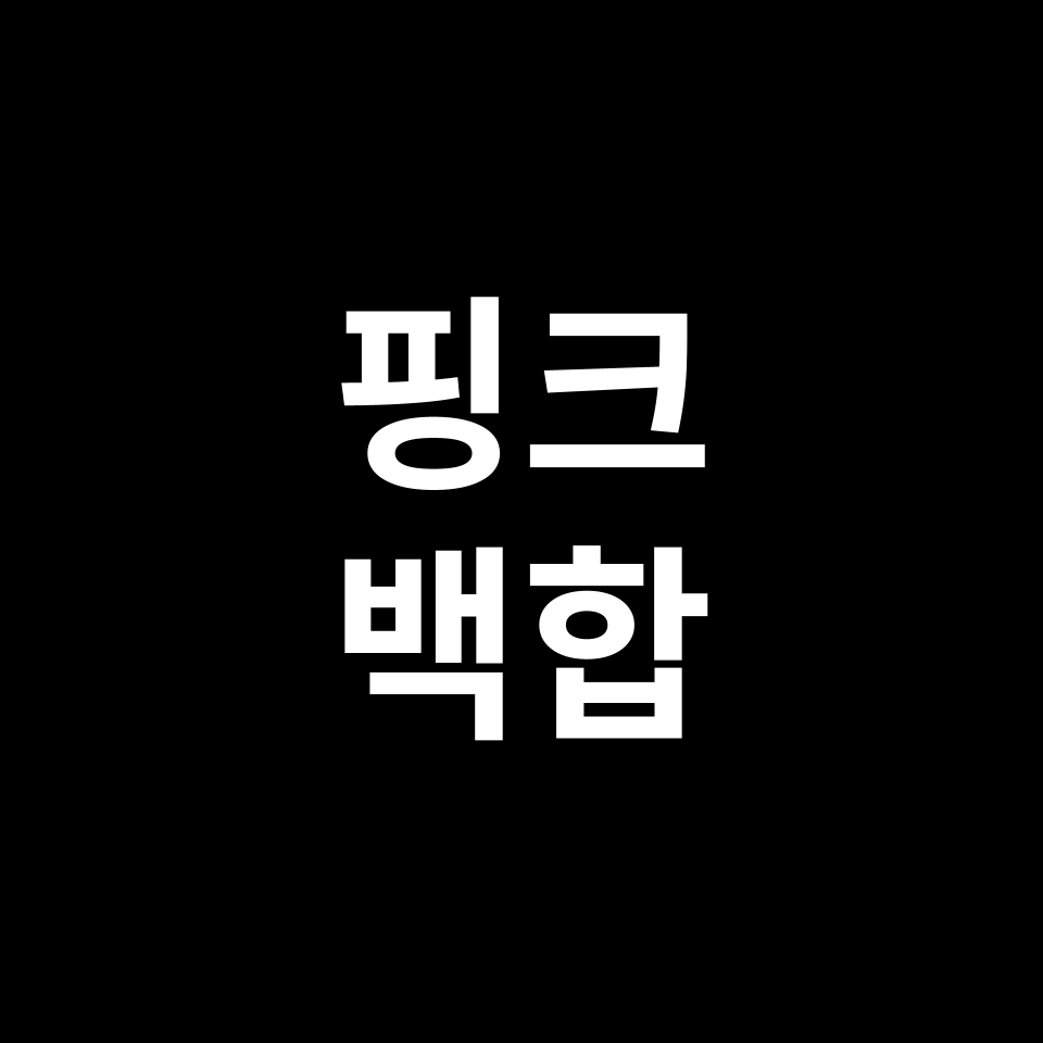 핑크 백합 꽃말 썸네일