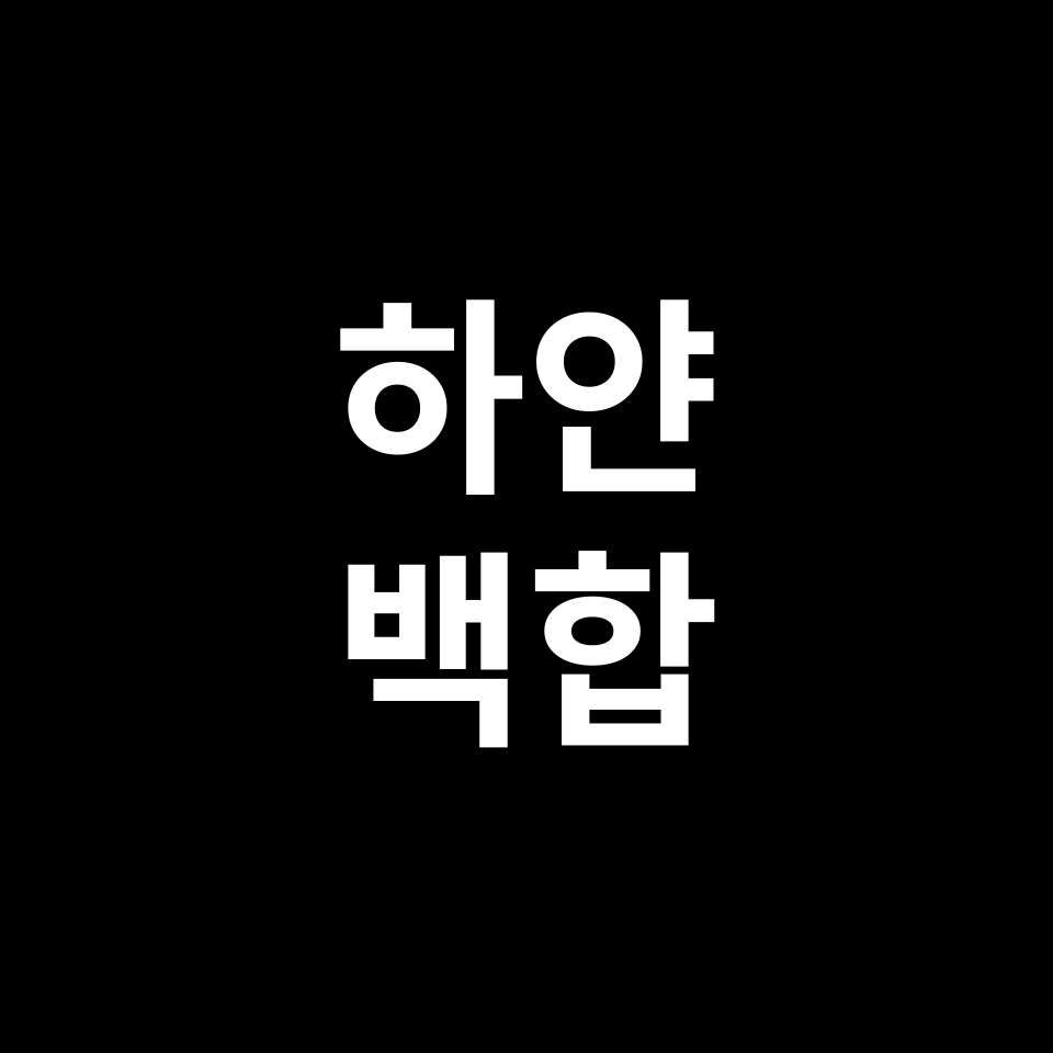 하얀 백합 꽃말 썸네일