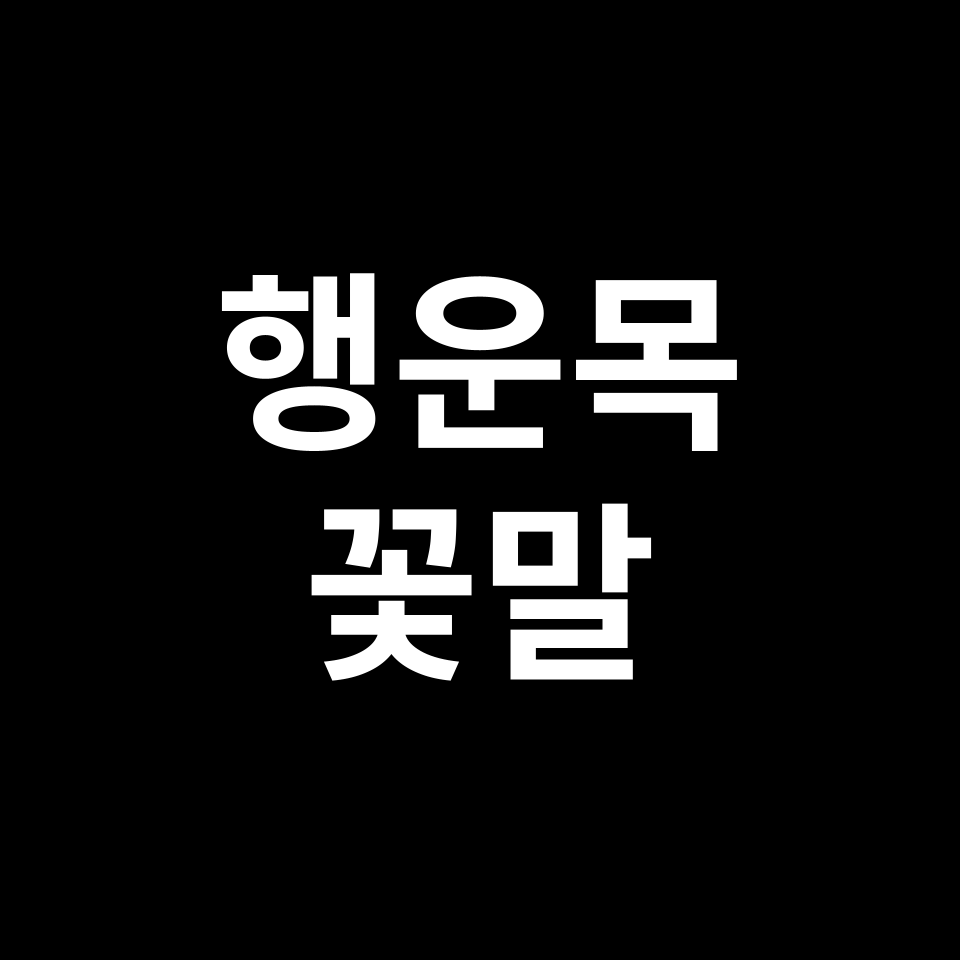 행운목 꽃말 썸네일